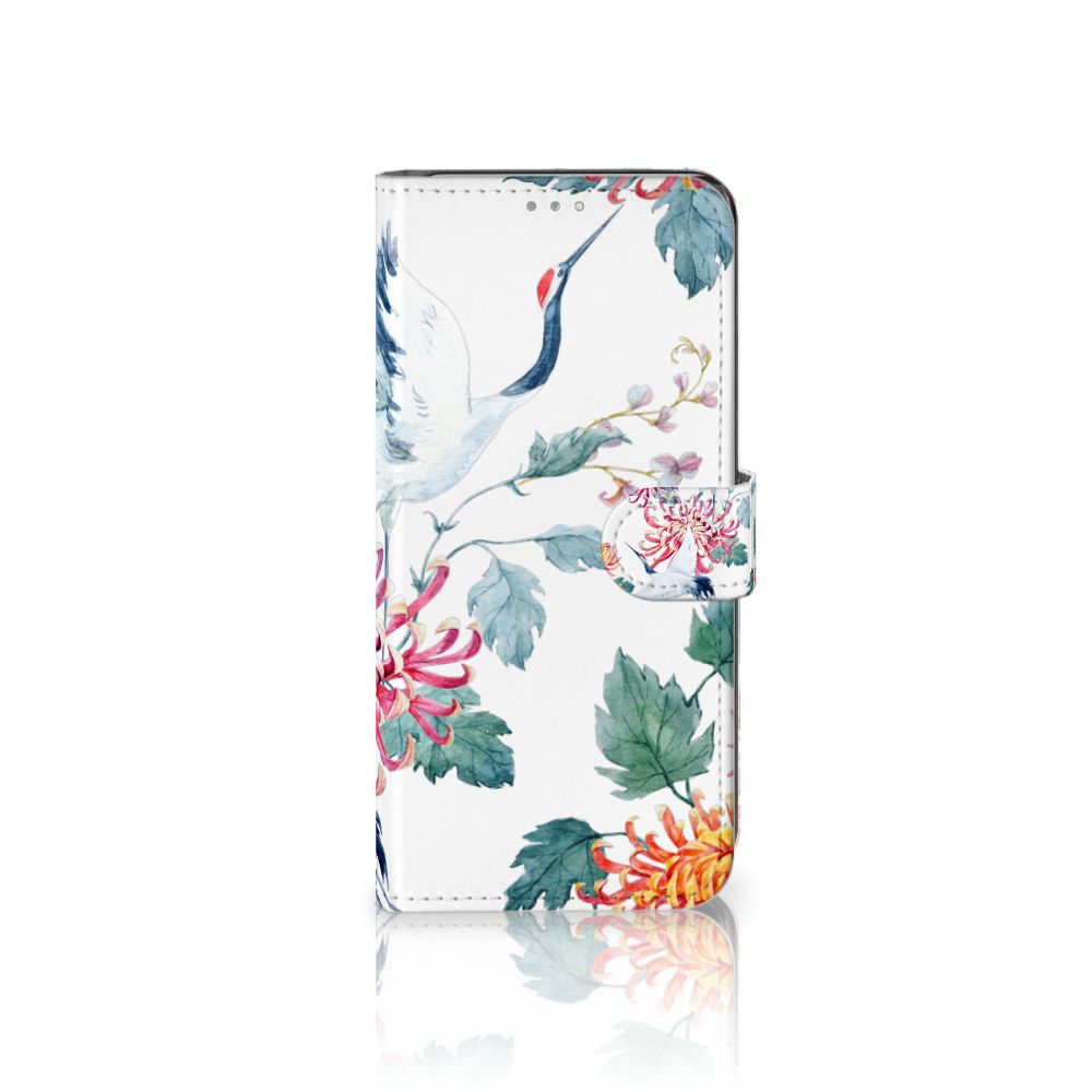 OnePlus Nord N100 Telefoonhoesje met Pasjes Bird Flowers