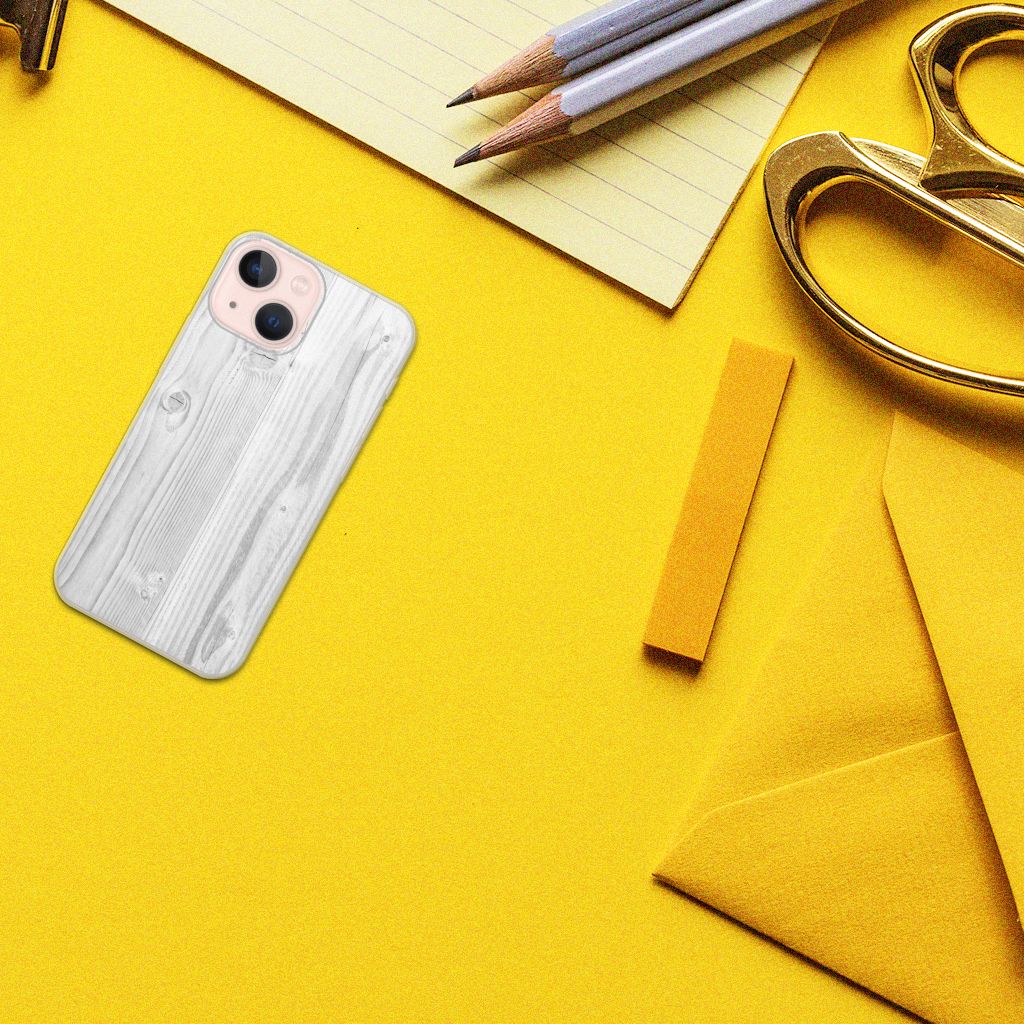 iPhone 13 mini Bumper Hoesje White Wood B2C Telecom