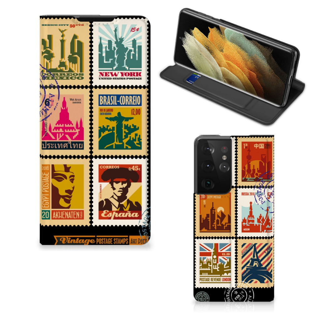 Samsung Galaxy S21 Ultra Book Cover Postzegels - B2C Telecom