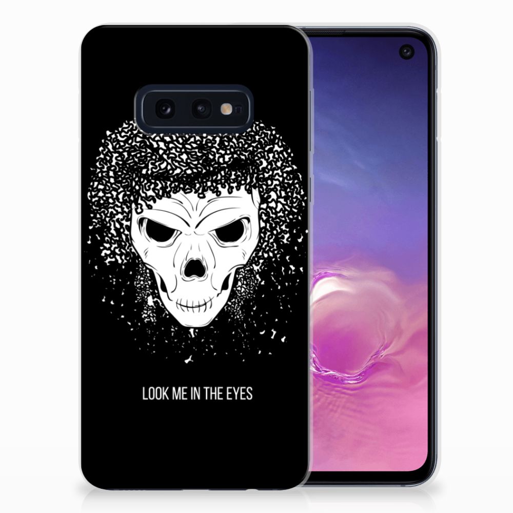 Silicone Back Case Samsung Galaxy S10e Skull Hair