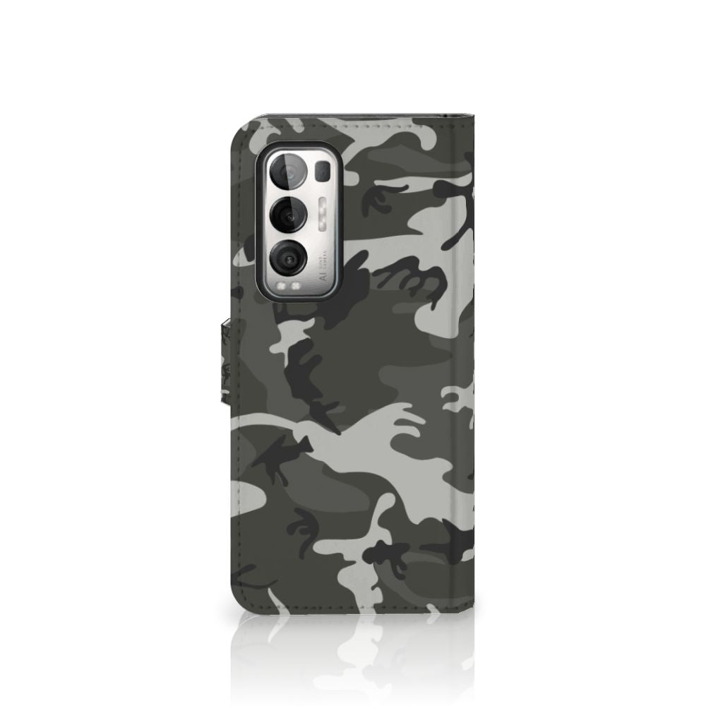 OPPO Find X3 Neo 5G Telefoon Hoesje Army Light