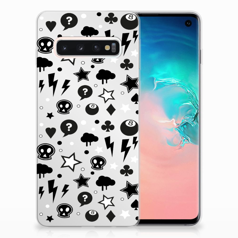 Silicone Back Case Samsung Galaxy S10 Silver Punk