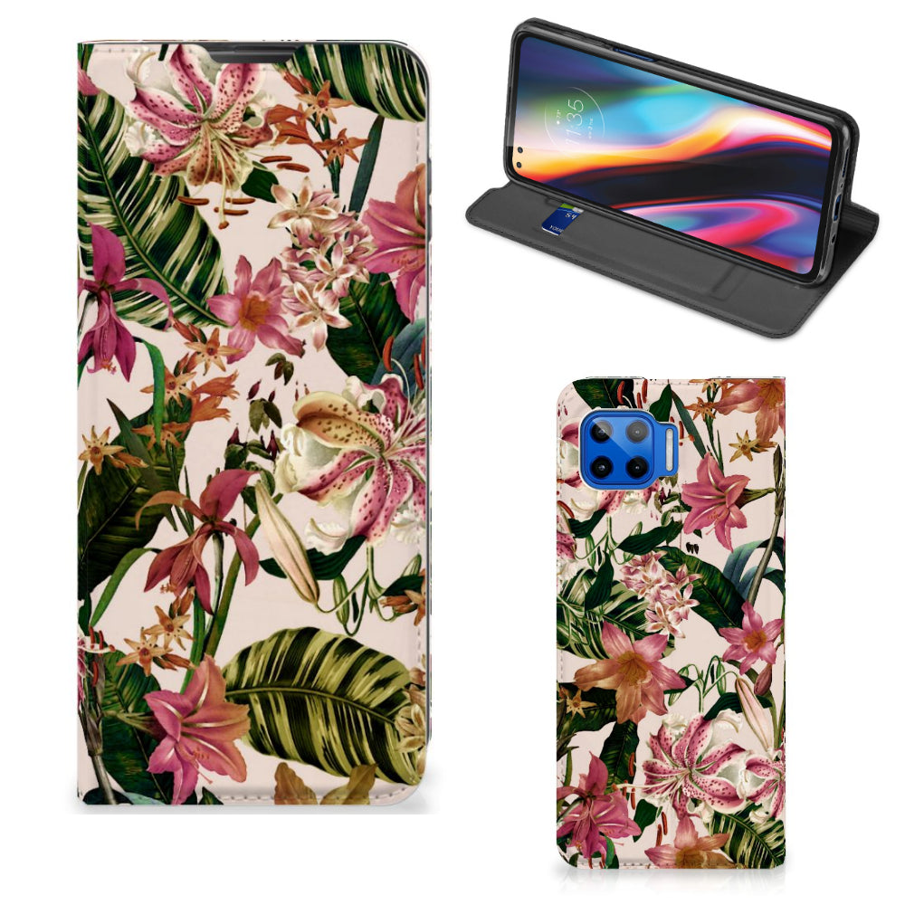 Motorola Moto G 5G Plus Smart Cover Flowers