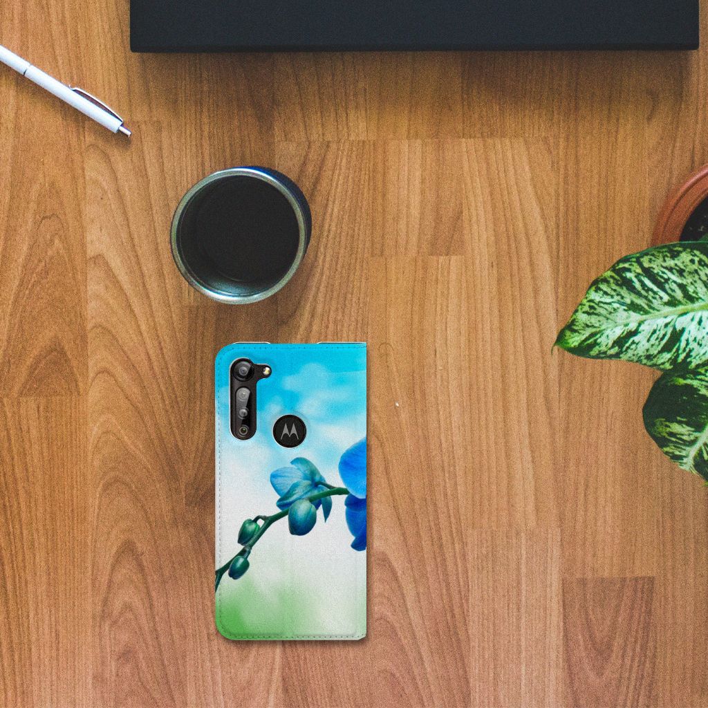Motorola Moto G8 Power Smart Cover Orchidee Blauw - Cadeau voor je Moeder - B2C Telecom