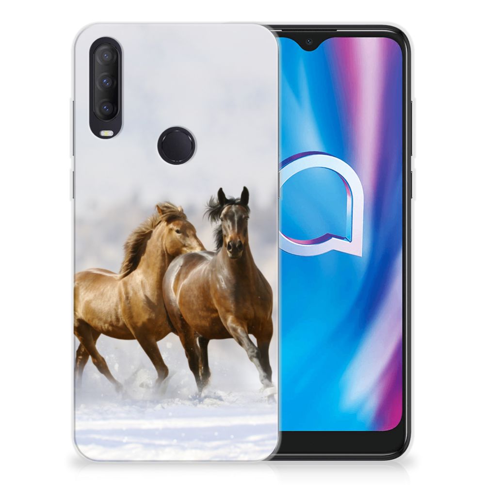 Alcatel 1S (2020) TPU Hoesje Paarden B2C Telecom