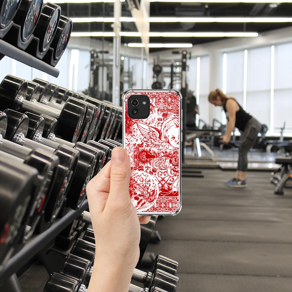 Extreme Case Samsung Galaxy A03 Angel Skull Rood B2C Telecom