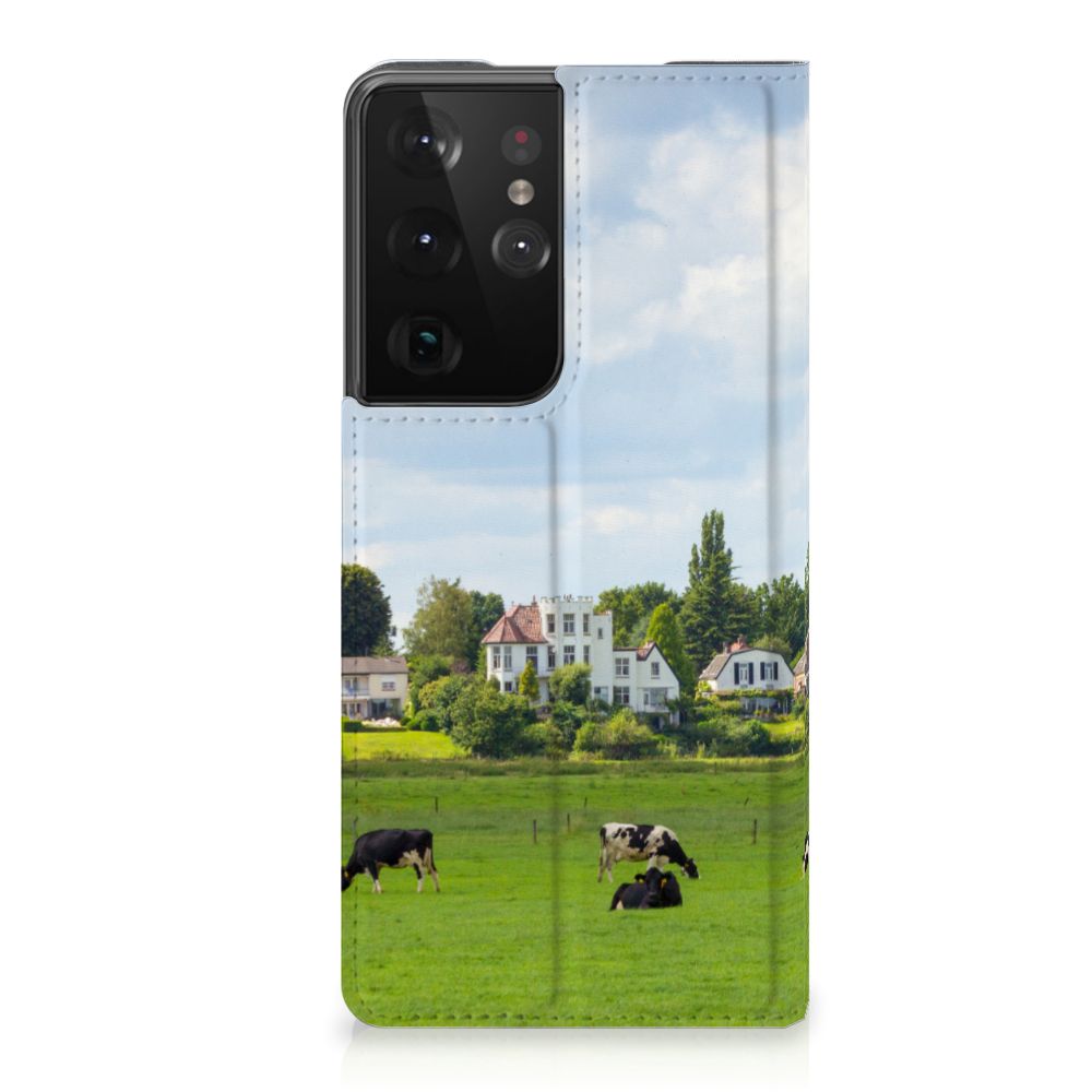 Samsung Galaxy S21 Ultra Hoesje maken Koeien - B2C Telecom
