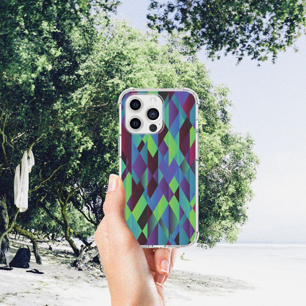 iPhone 13 Pro Max Shockproof Case Abstract Green Blue - B2C Telecom