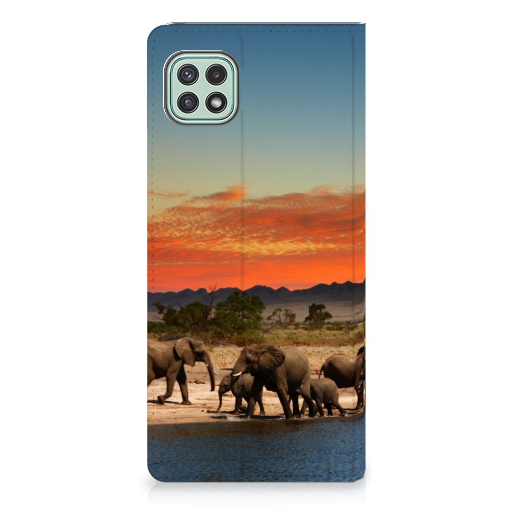 Samsung Galaxy A22 5G Hoesje maken Olifanten - B2C Telecom