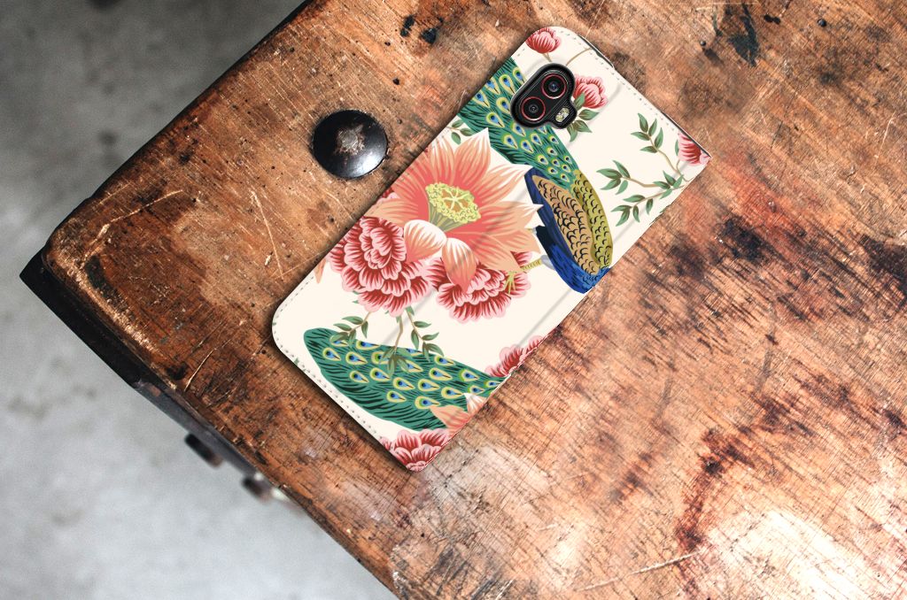 Hoesje maken voor Samsung Galaxy Xcover 6 Pro Pink Peacock - B2C Telecom