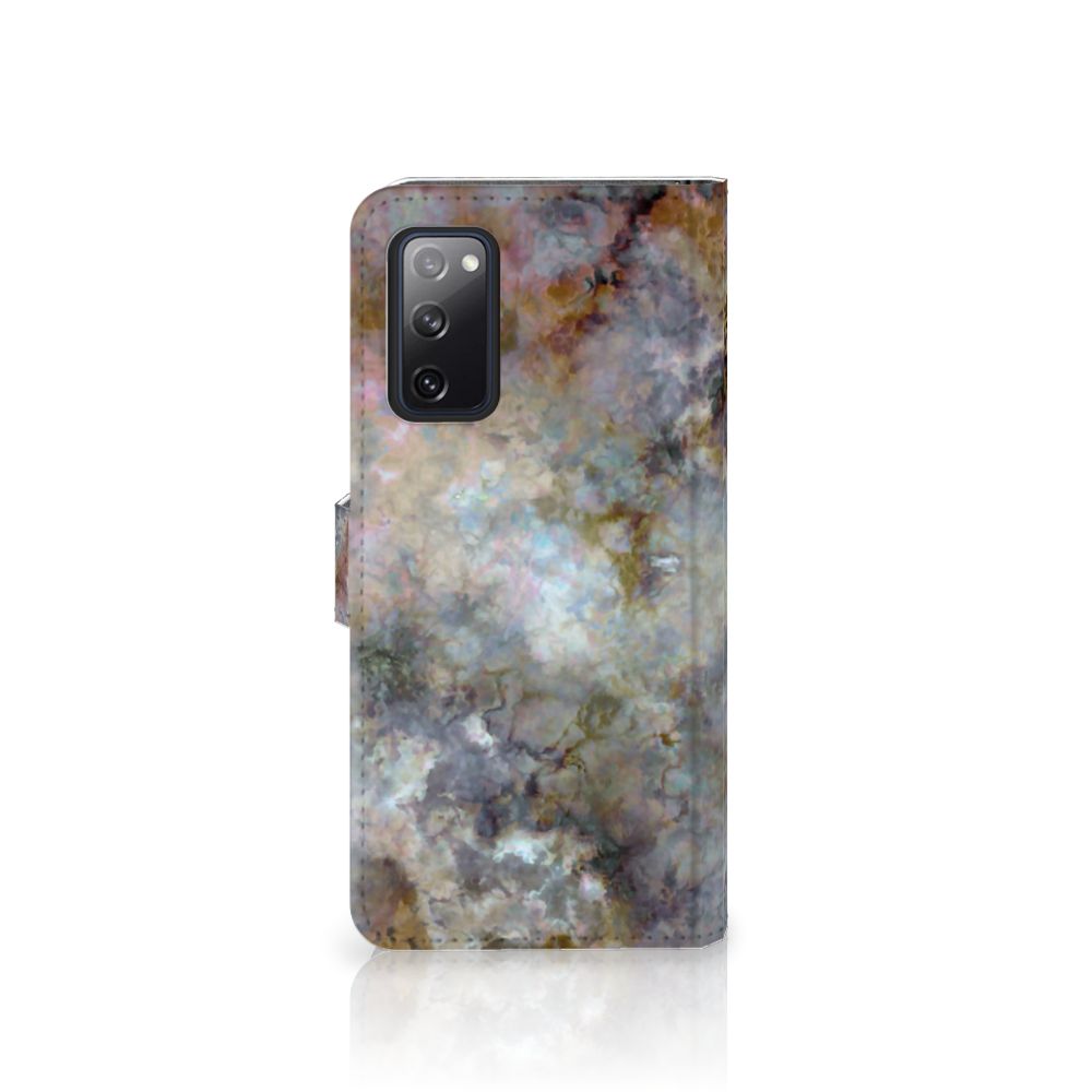 Samsung Galaxy S20 FE Bookcase Marmer Grijs