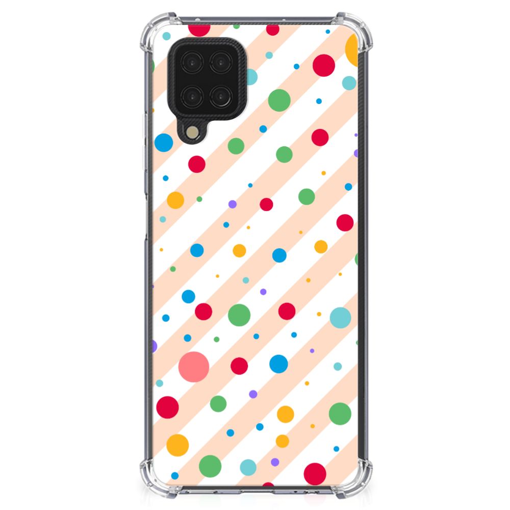 Samsung Galaxy A12 Doorzichtige Silicone Hoesje Dots