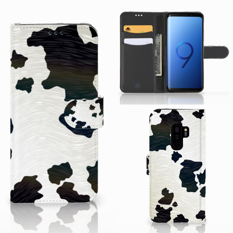 Samsung Galaxy S9 Plus Telefoonhoesje met Pasjes Koeienvlekken