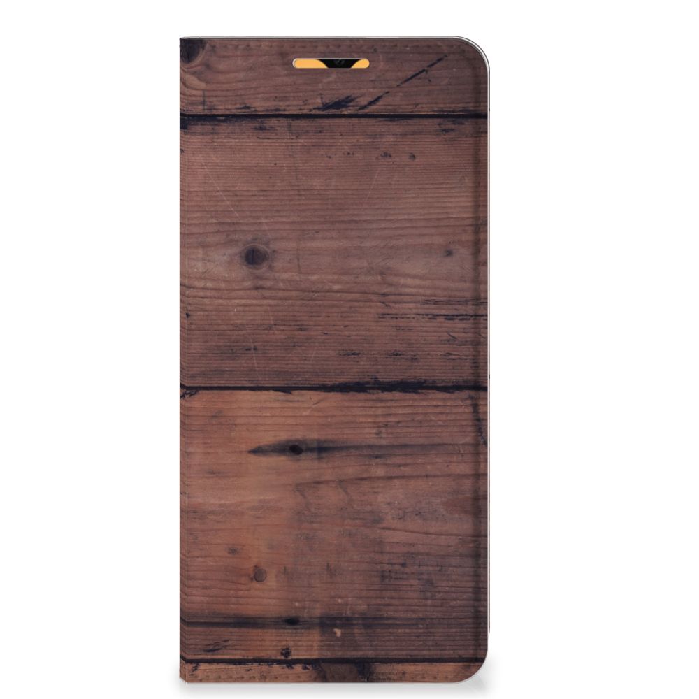 OPPO A15 Book Wallet Case Old Wood - B2C Telecom