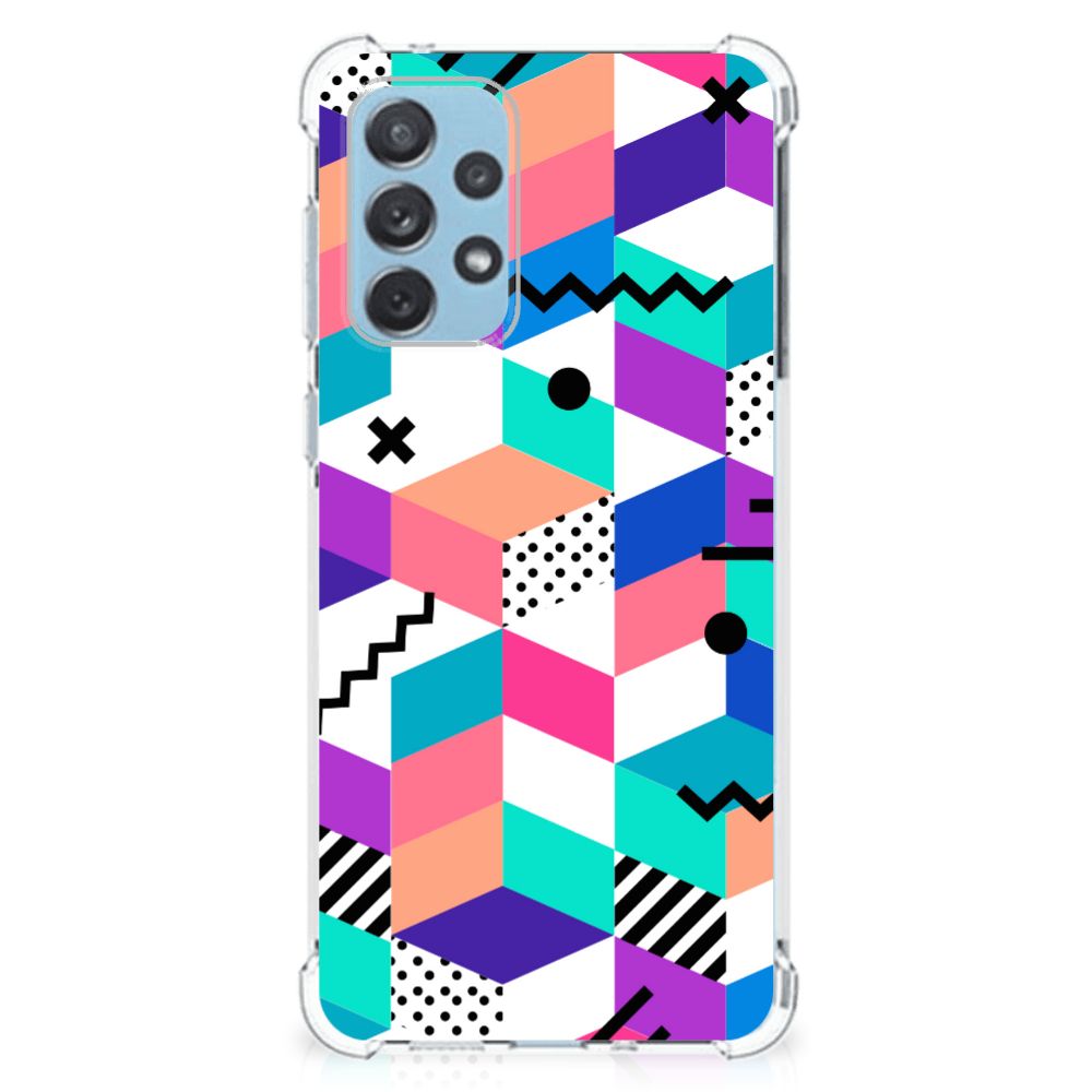 Samsung Galaxy A73 Shockproof Case Blokken Kleurrijk B2C Telecom