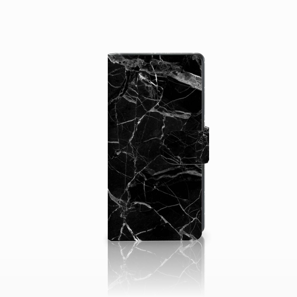 Sony Xperia XA1 Bookcase Marmer Zwart - Origineel Cadeau Vader