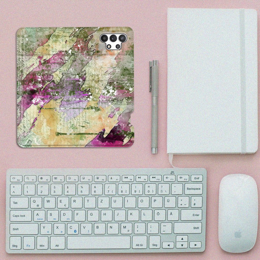 Bookcase Samsung Galaxy A32 4G | A32 5G Enterprise Editie Letter Painting - B2C Telecom