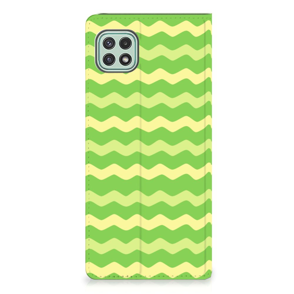 Samsung Galaxy A22 5G Hoesje met Magneet Waves Green - B2C Telecom