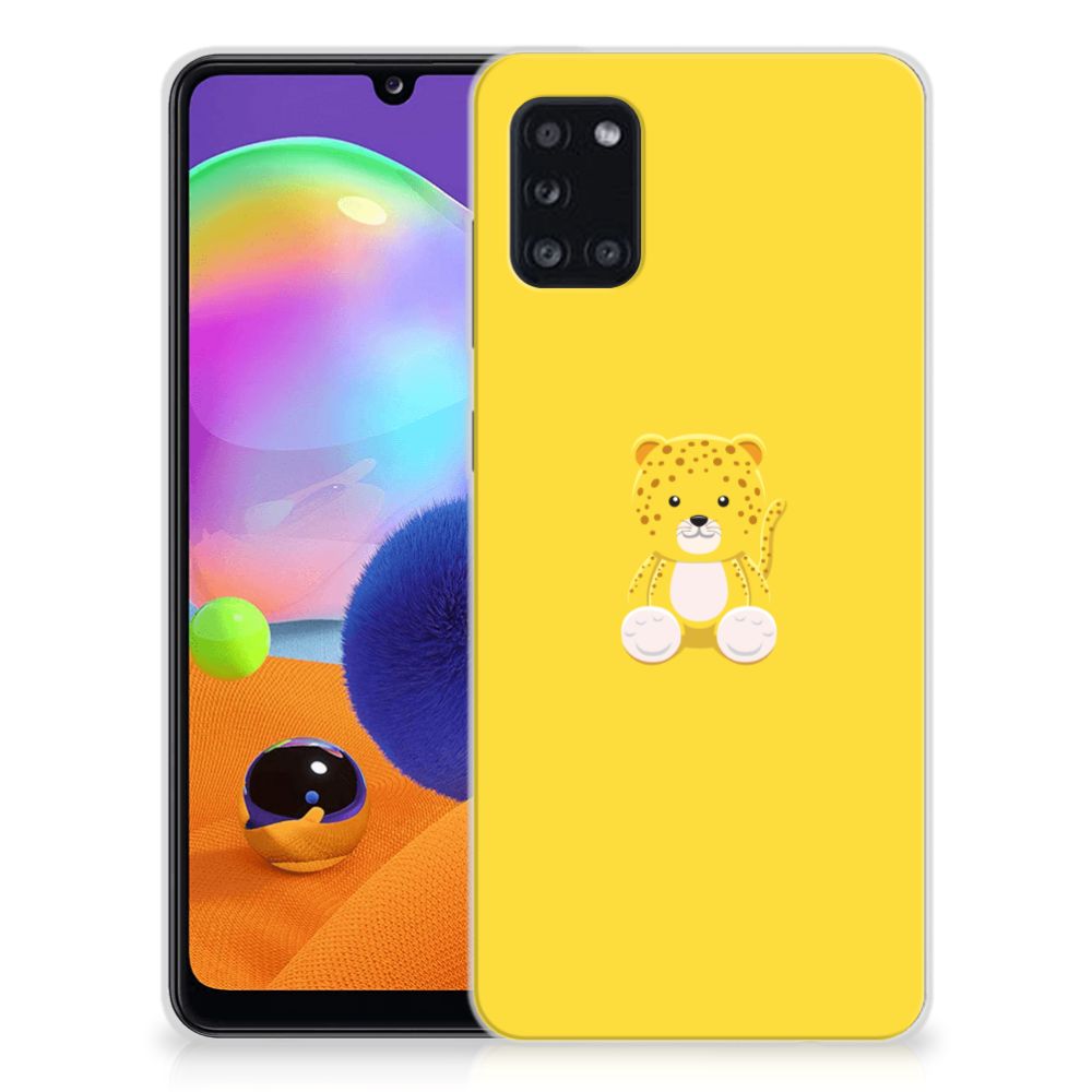 Samsung Galaxy A31 Telefoonhoesje met Naam Baby Leopard B2C Telecom