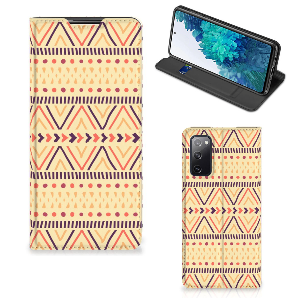 Samsung Galaxy S20 FE Hoesje met Magneet Aztec Yellow - B2C Telecom