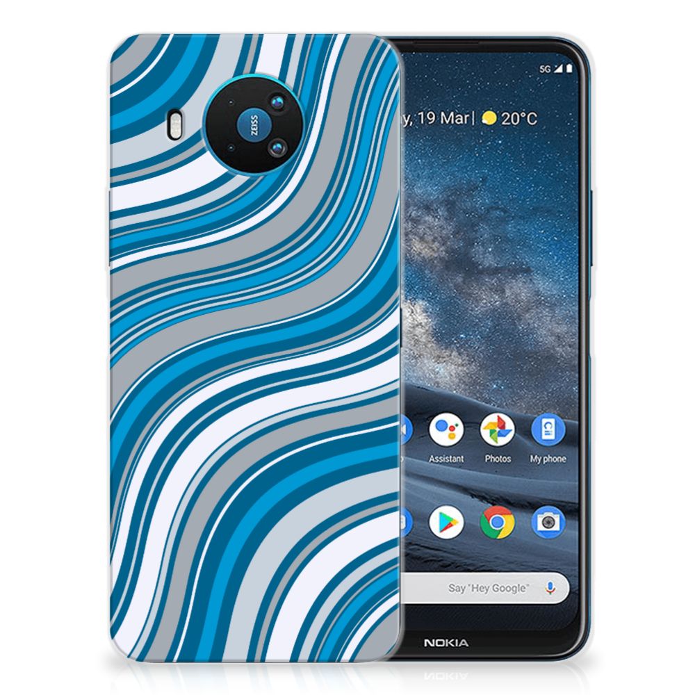 Nokia 8.3 TPU bumper Waves Blue