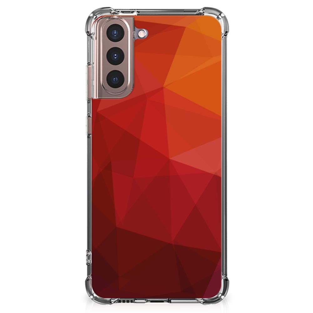 Shockproof Case voor Samsung Galaxy S21 Plus Polygon Red B2C Telecom
