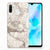 Huawei P30 Lite TPU Siliconen Hoesje Marmer Beige