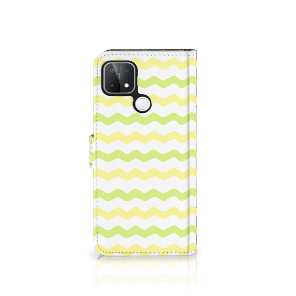 OPPO A15 Telefoon Hoesje Waves Yellow