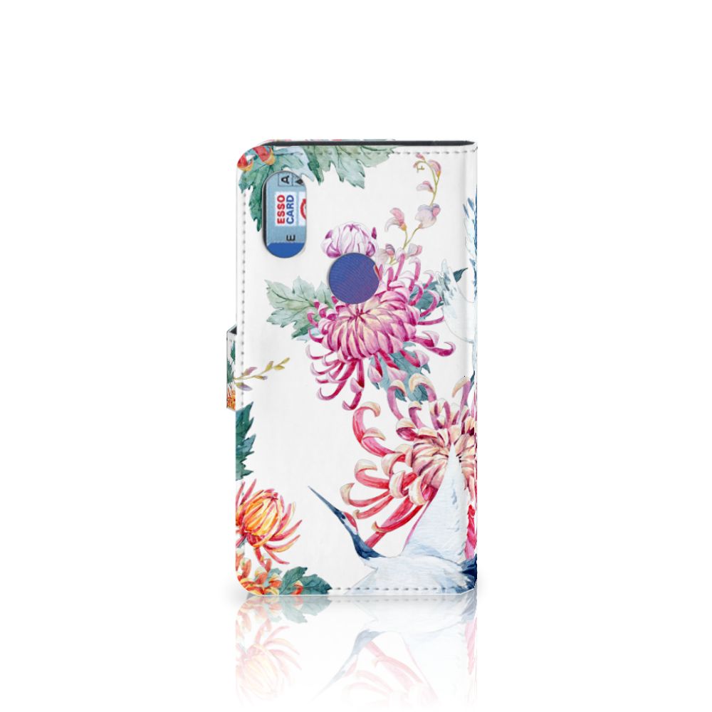 Xiaomi Mi Mix 2s Telefoonhoesje met Pasjes Bird Flowers
