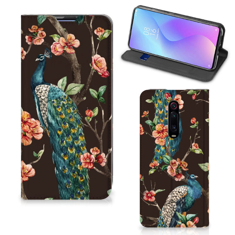 Xiaomi Mi 9T Pro Hoesje maken Pauw met Bloemen