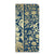 Samsung Galaxy A14 4G Smart Cover Beige Flowers with elegant floral design on dark blue background.