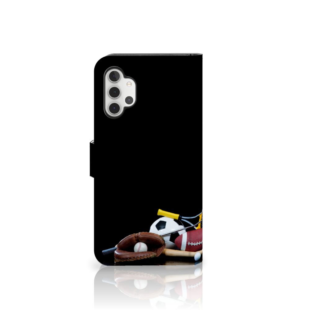 Samsung Galaxy A32 4G Wallet Case met Pasjes Sports met diverse sport afbeeldingen.