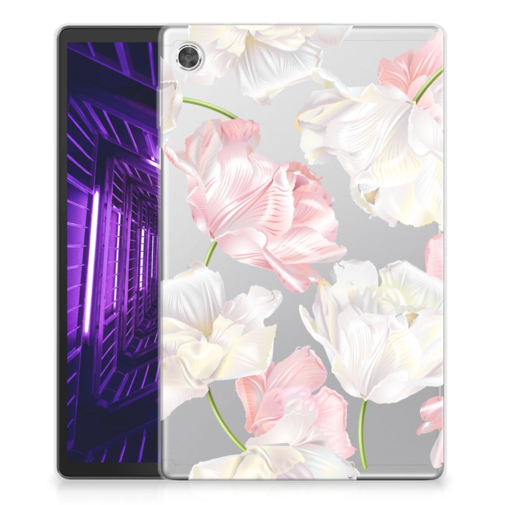 Lenovo Tab M10 Plus Siliconen Hoesje Lovely Flowers - B2C Telecom