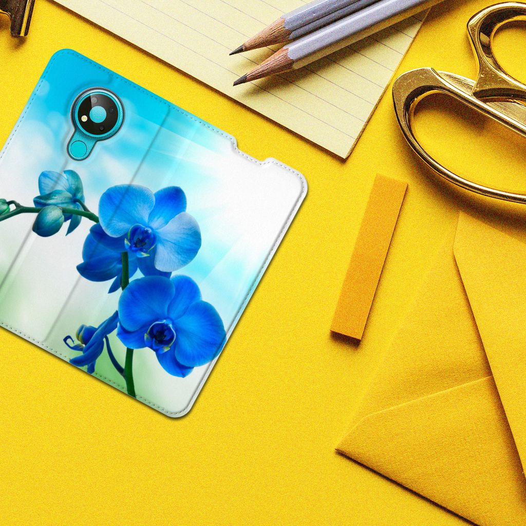 Nokia 3.4 Smart Cover Orchidee Blauw - Cadeau voor je Moeder - B2C Telecom