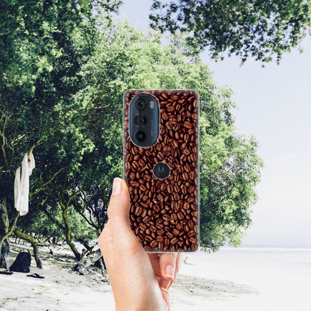 Motorola Edge 30 Pro Siliconen Case Koffiebonen B2C Telecom