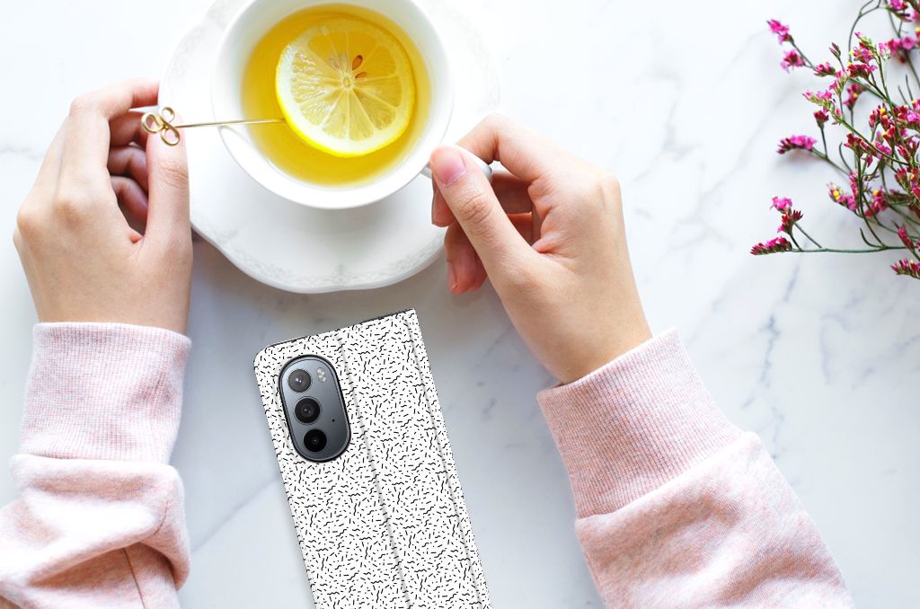 Motorola Edge 30 Pro Hoesje met Magneet Stripes Dots - B2C Telecom