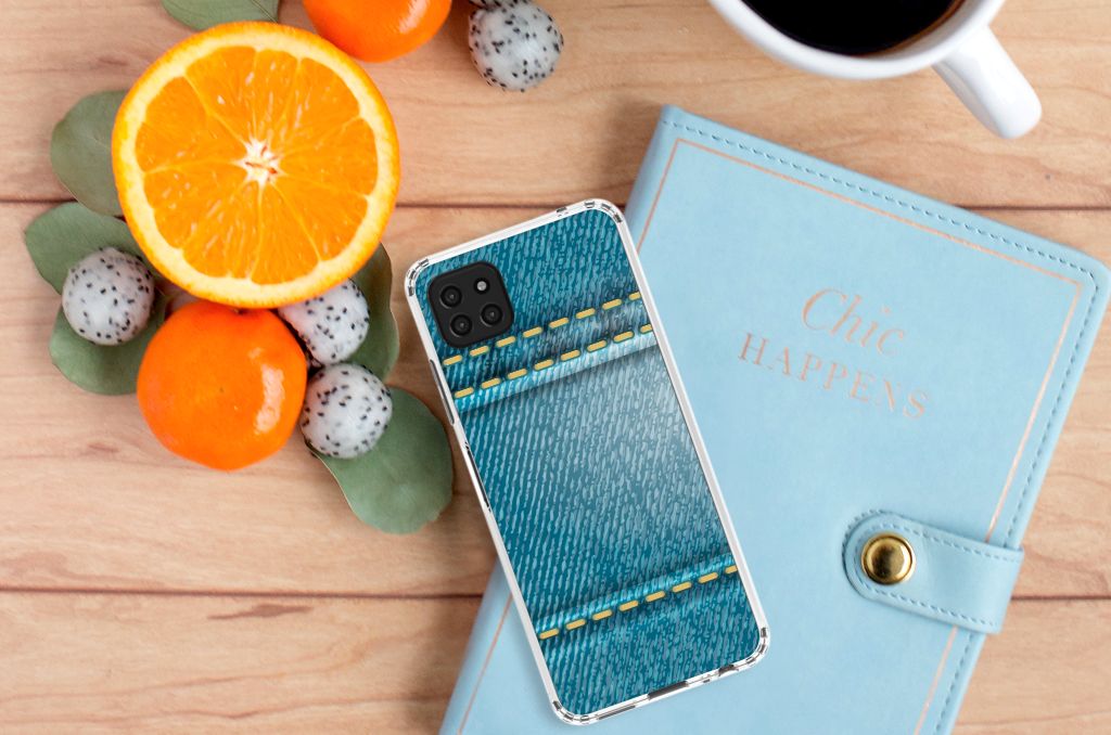 Samsung Galaxy A22 5G Anti Shock Bumper Case Jeans B2C Telecom