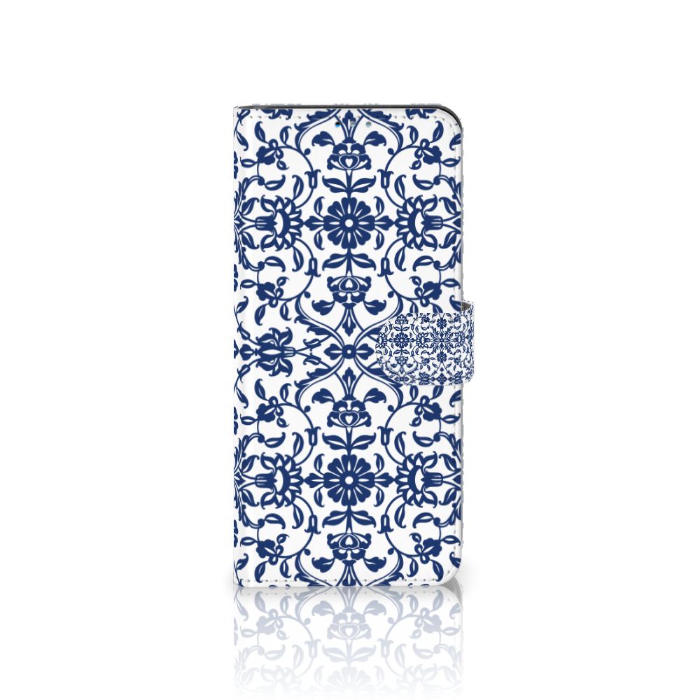 Motorola Moto G9 Plus Hoesje Flower Blue
