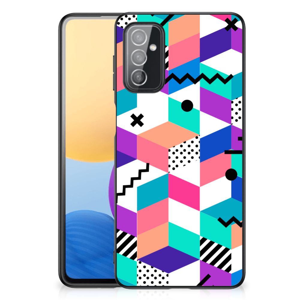 Samsung Galaxy M52 Backcover Blokken Kleurrijk B2C Telecom