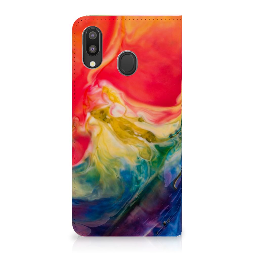 Bookcase Samsung Galaxy M20 Watercolor Dark