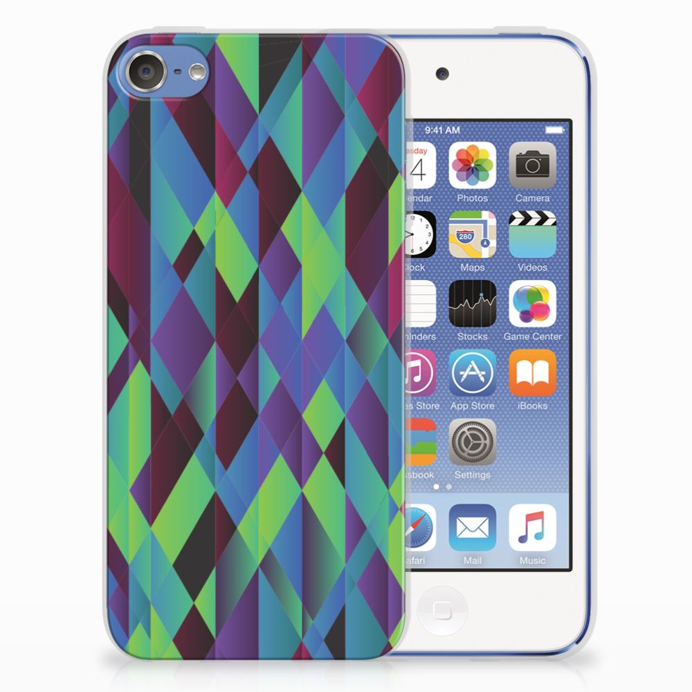 Apple iPod Touch 5 | 6 TPU Hoesje Abstract Green Blue