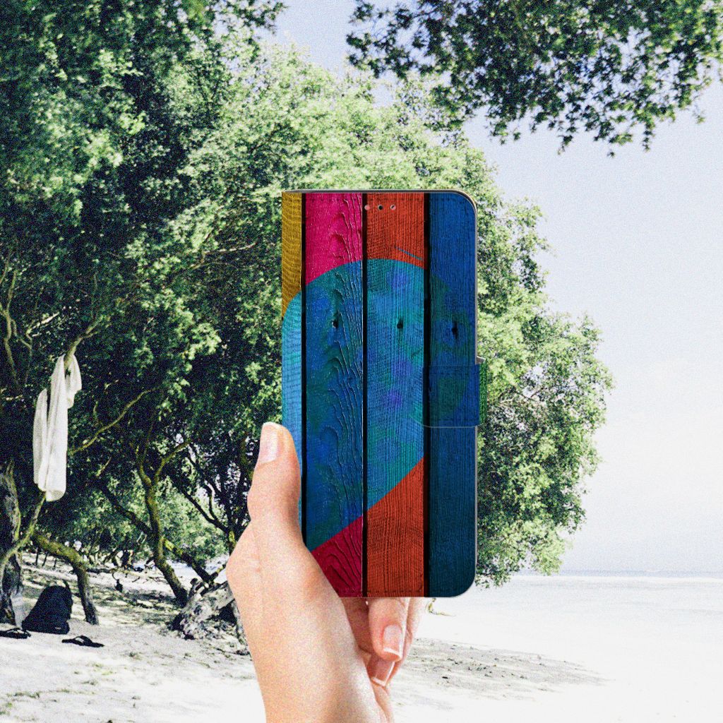 Samsung Galaxy A13 (4G) Book Style Case Wood Heart - Cadeau voor je Vriend