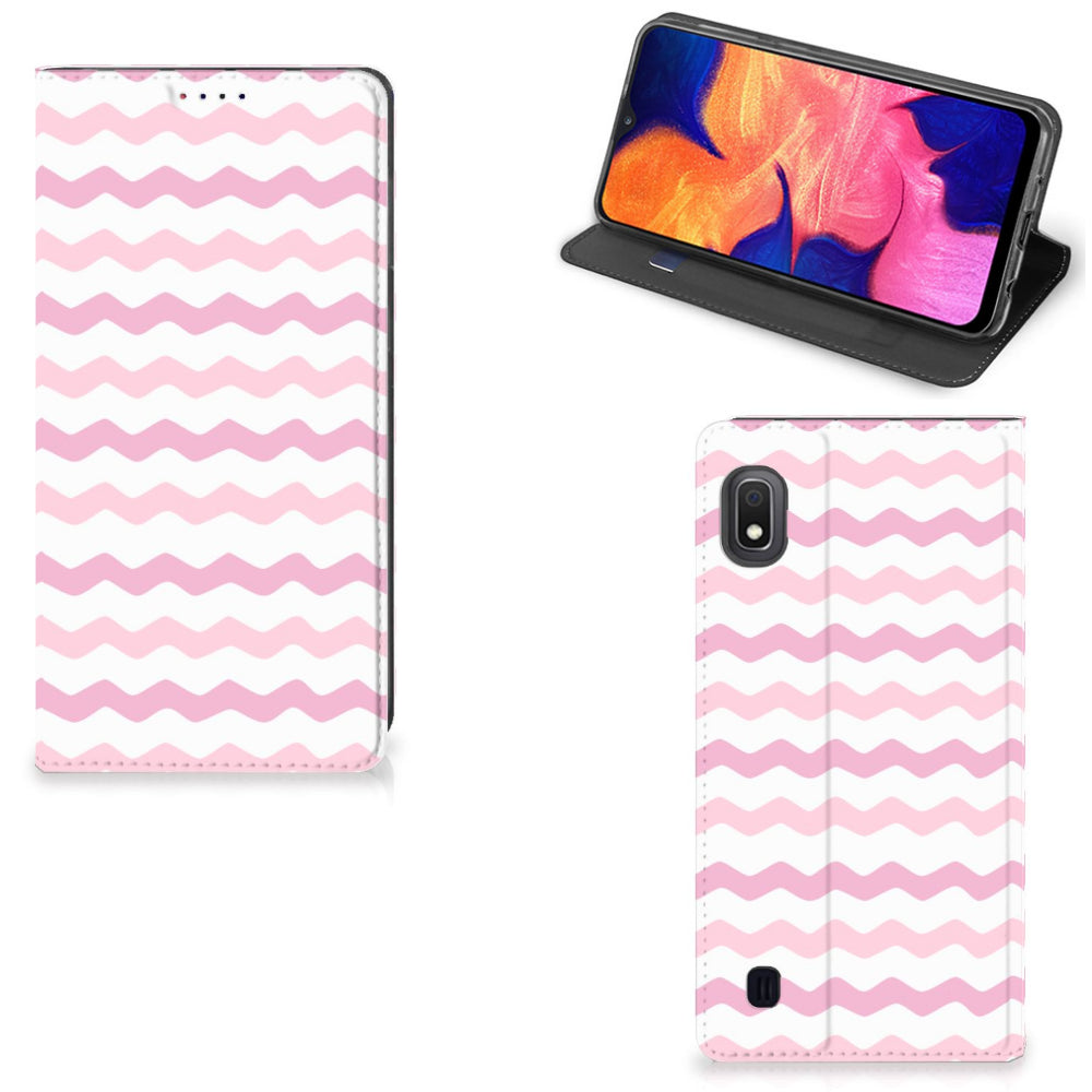 Samsung Galaxy A10 Hoesje met Magneet Waves Roze