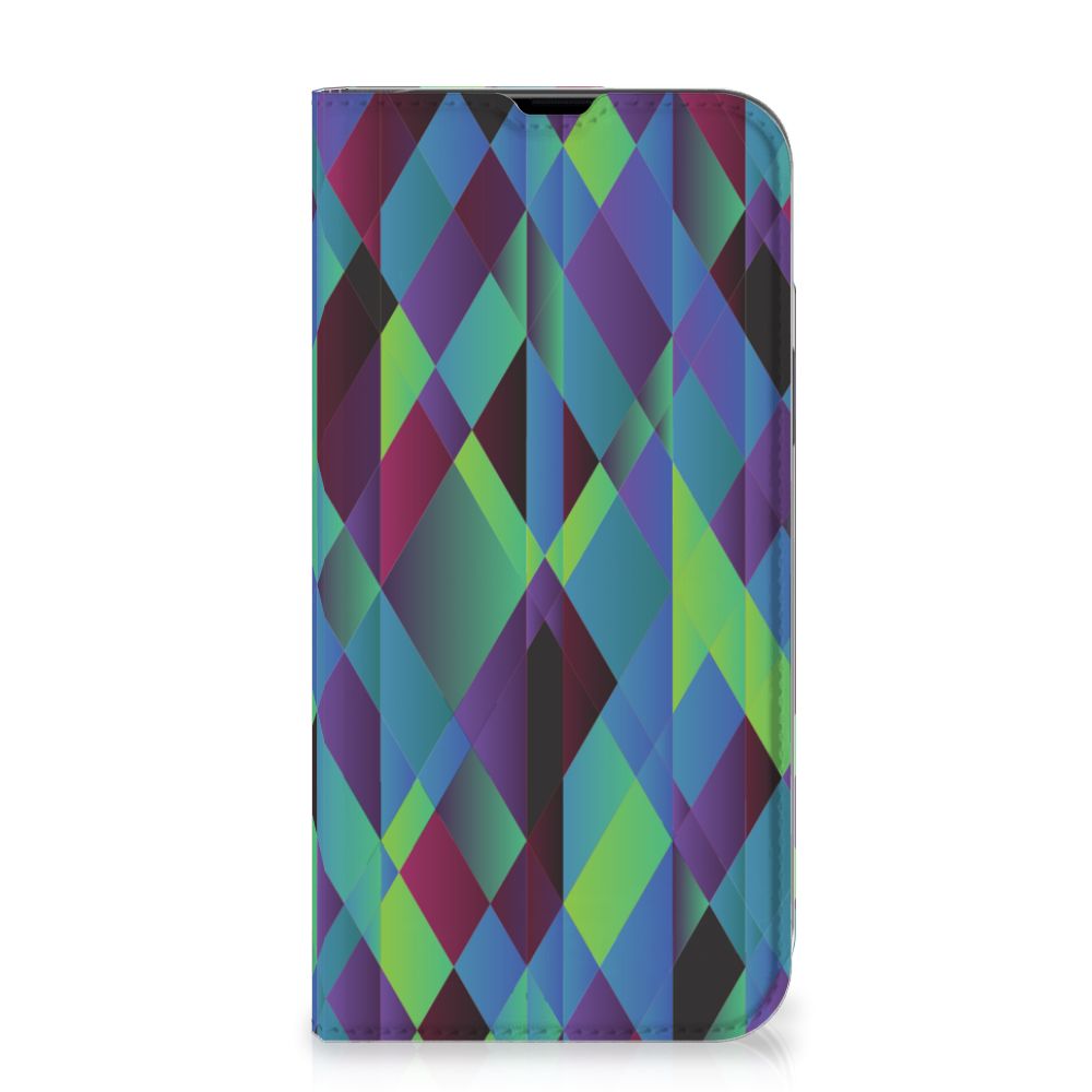 iPhone 13 Pro Max Stand Case Abstract Green Blue - B2C Telecom
