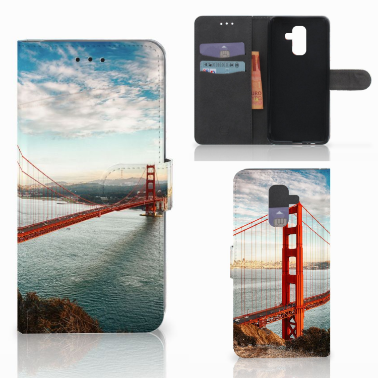 Samsung Galaxy A6 Plus 2018 Flip Cover Golden Gate Bridge