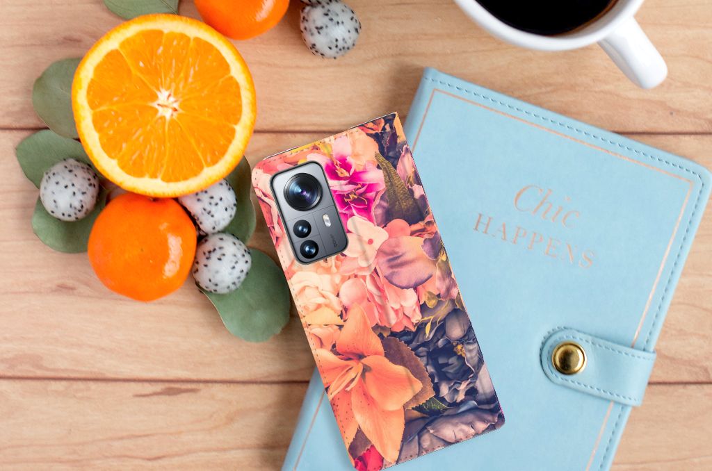 Xiaomi 12 Pro Smart Cover Bosje Bloemen - B2C Telecom
