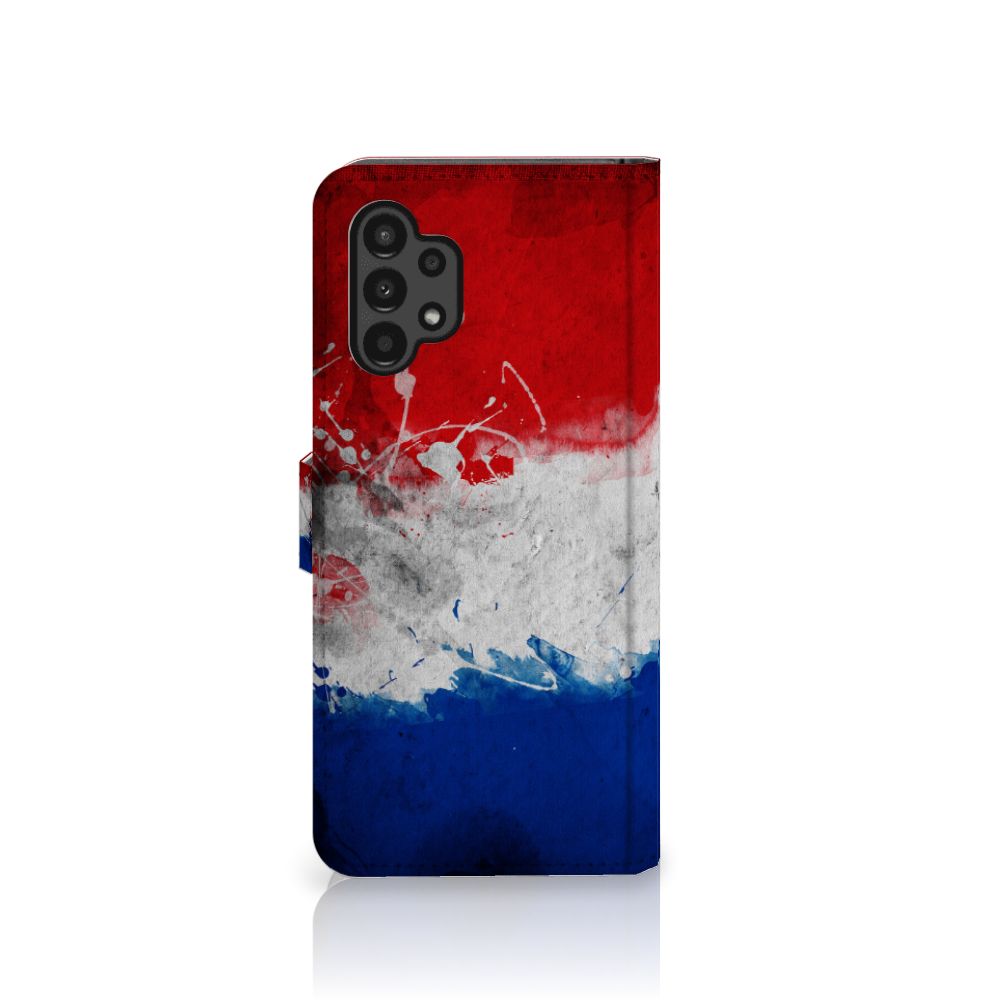Samsung Galaxy A13 (4G) Bookstyle Case Nederland met design van de Nederlandse vlag.