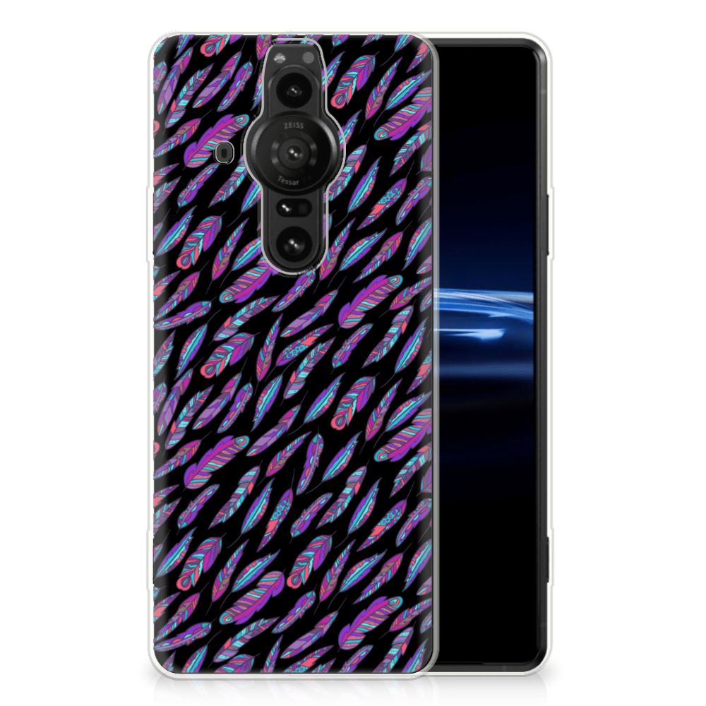 Sony Xperia Pro-I TPU bumper Feathers Color