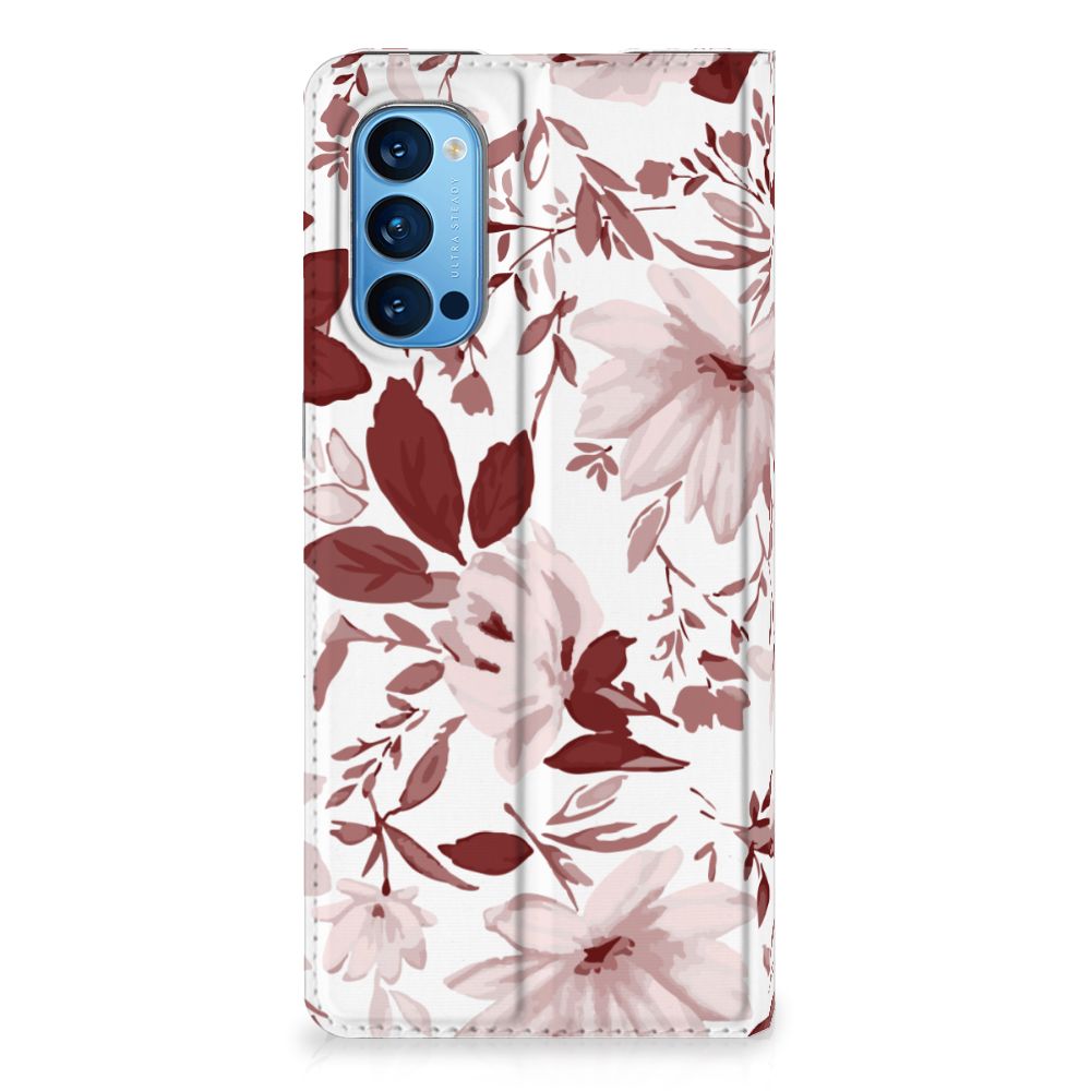Bookcase OPPO Reno4 Pro 5G Watercolor Flowers - B2C Telecom