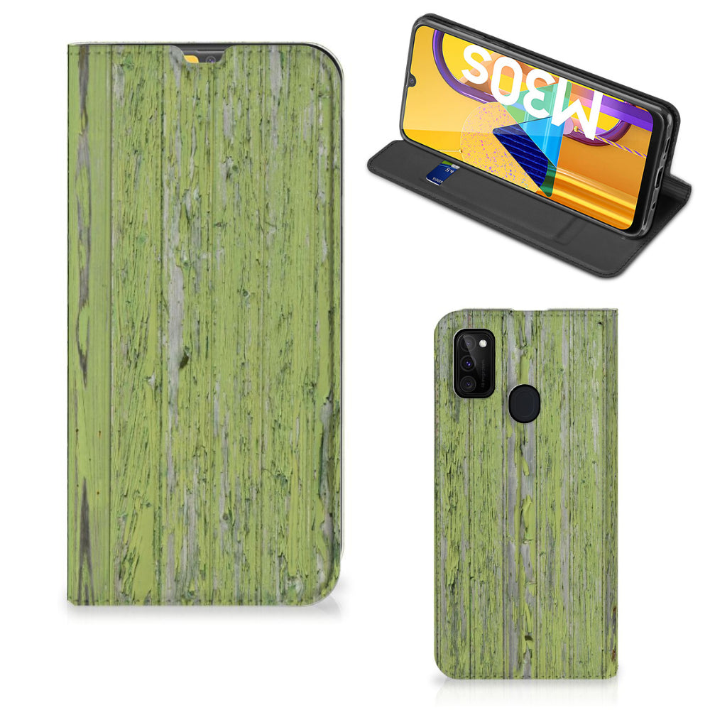 Samsung Galaxy M30s | M21 Book Wallet Case Green Wood